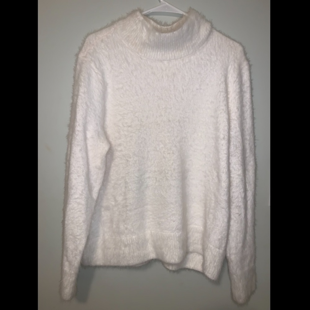 LOFT fuzzy turtle neck sweater